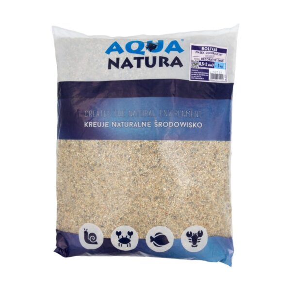 Aqua Natura, Bolivar piasek dekoracyjny do akwarium, 0,5-2mm, 5kg